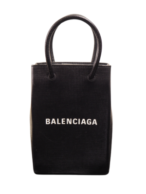 Balenciaga Black Leather Mini Shopping Bag