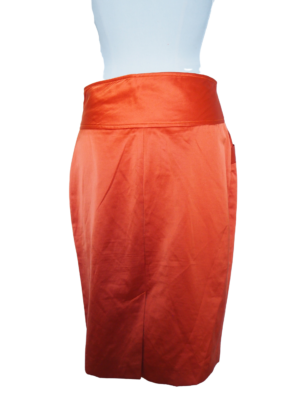 Tara Jarmon Coral Satin Skirt Size 40 EU