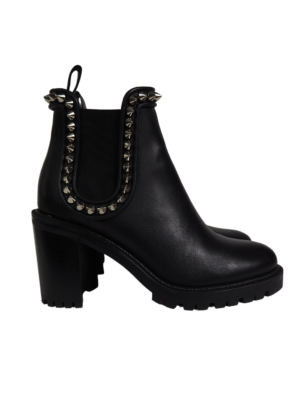 Louboutin Black Leather Boots Size EU 38