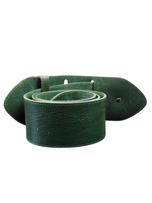 Dries Van Noten Green Leather Belt Size 85