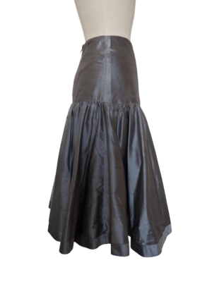 Byblos Silver 100% Silk Skirt Size IT 38