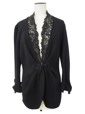 Ungaro Vintage Black Lace Vest Size L