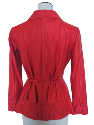 Lagerfeld Vintage Red Satin Jacket Size 36 EU