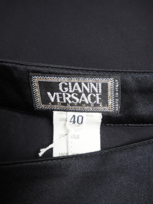 Gianni Versace Black Silk Skirt Size IT40