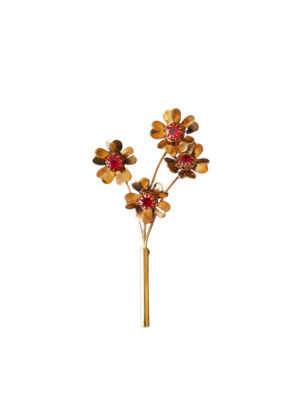 Etro Bronze Flower Brooche