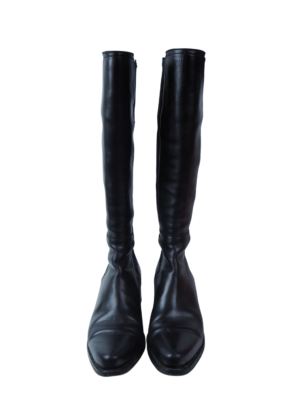 Jil Sander Black Leather Boots Size EU 37