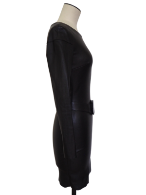 Jitrois Black Leather Dress Size 36