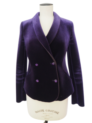 Giorgio Armani Purple Velvet Blazer Size 40 IT