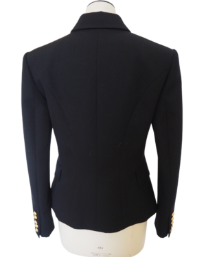 Balmain Classic 6-Button Black Wool Jacket and skirt set