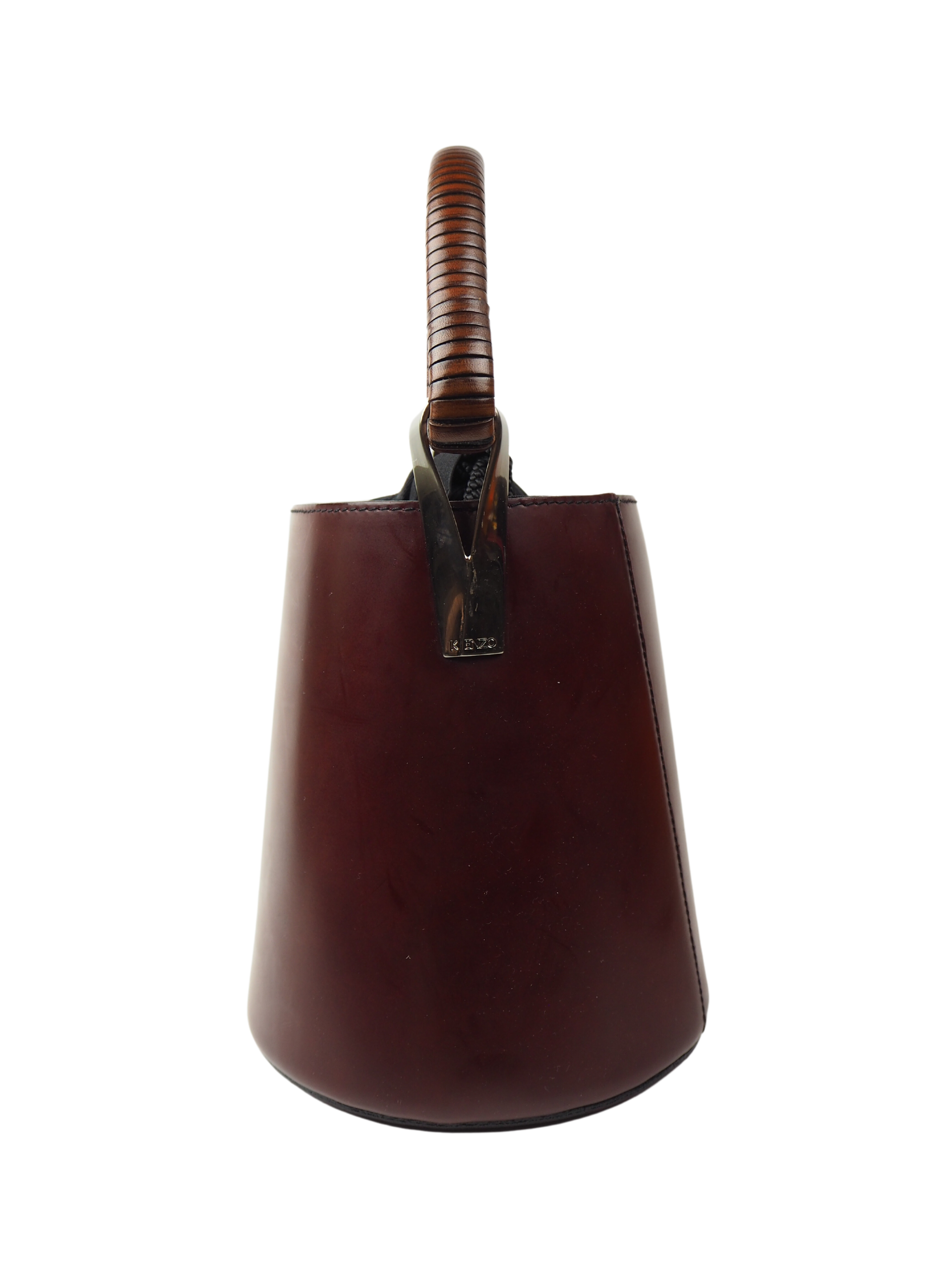 Kenzo Burgundy Leather Pagodon Bucket Bag – Luxeparel