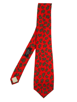 Yves Saint Laurent Red Silk Tie