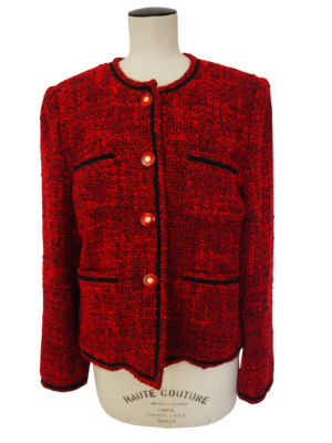 Carrete Red Wool Jacket Size Medium