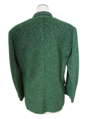 Angelo Tarlazzi Green Wool Shimmering Blazer Size 38