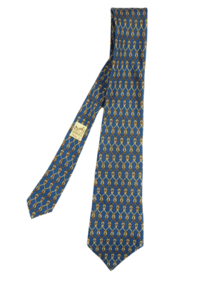 Hermès Blue Silk Tie