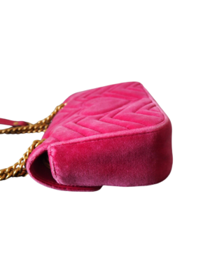 Gucci Pink Velvet Marmont Bag Size Small