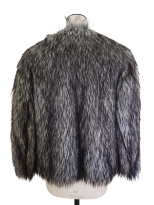 Prada Grey Faux Fur Jacket Size 44IT