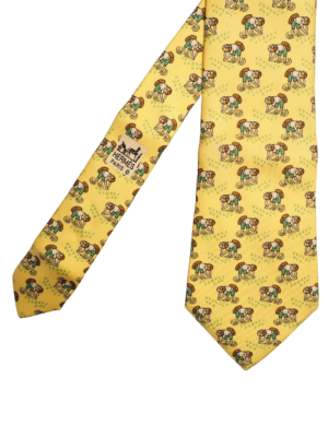Hermès Yellow Silk Tie