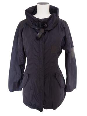 Prada Black Nylon Raincoat Size IT 40