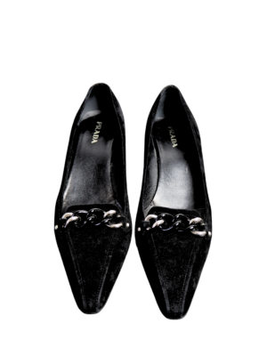 Prada Black Suede Heels Size EU 41.5