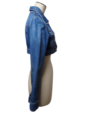 Dolce & Gabbana Blue Cotton Cropped Jeans Jacket Size IT 40
