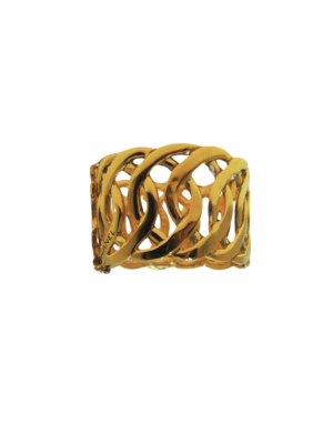 Chanel Gold Toned Metal Chain Cuff