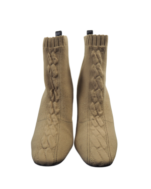 Hermès ankle boots beige knit volver EU size 38