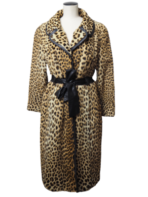 Vintage Real Fur Cheetah Printed Coat Size Small-Medium