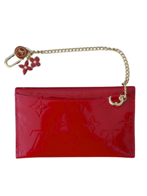 Louis Vuitton Red Monogram Embossed Vernis Envelope Pouch