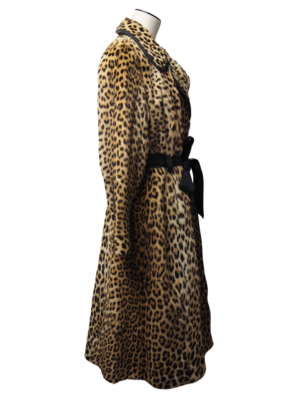 Vintage Real Fur Cheetah Printed Coat Size Small-Medium
