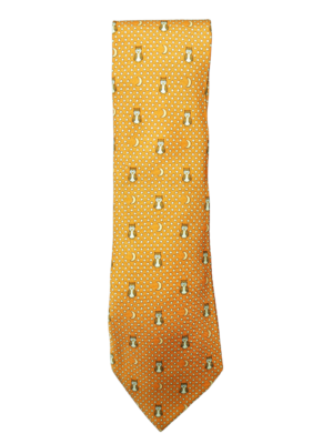 Hermès Orange Silk Tie