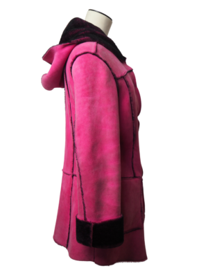 Iceberg Pink Leather Coat Size IT 44