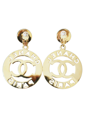 Chanel Gold-Toned XL Pearl Clip Earrings