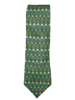 Hermès Green Silk Tie