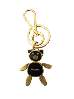 Prada Gold-toned Teddy Bear Keychain