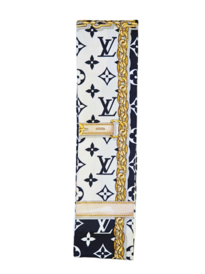 Louis Vuitton Black/White Monogram Silk Confidential Bandeau