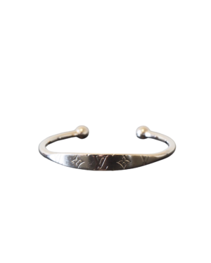 Louis Vuitton Palladium Pated Open Cuff Jonc Bracelet