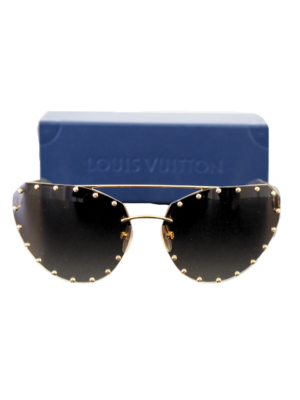 Louis Vuitton Gold Metal Frame The Party Sunglasses
