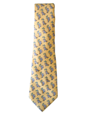 Hermès Yellow Silk Tie