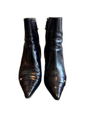 Chanel Black Leather Boots Size EU 38,5