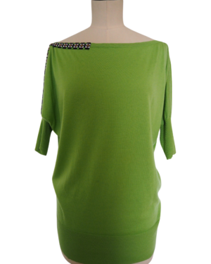 Versace Green Cashmere Top Size IT 40