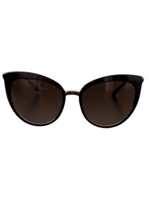 Dolce & Gabbana Brown Acetate Cat Eye Sunglasses
