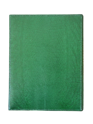 Hermès Emerald Green Lizard Large Notebook