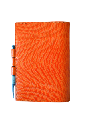 Hermès Orange Lizard Index Book