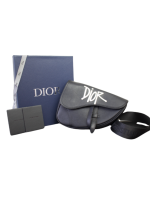 Dior Black Leather Saddle Bag Shawn