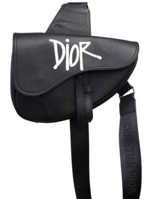 Dior Black Leather Saddle Bag Shawn