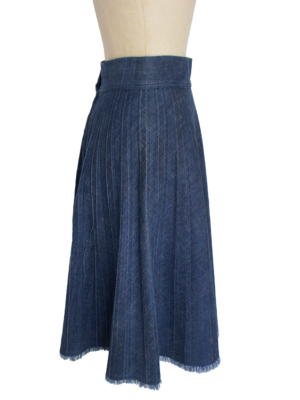 Fendi Blue Jeans Midi Skirt Size IT 46