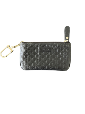 Gucci Black Leather GG Pouch