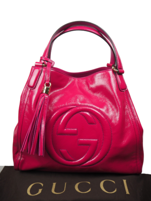 Gucci Pink Patent Leather Soho Bag