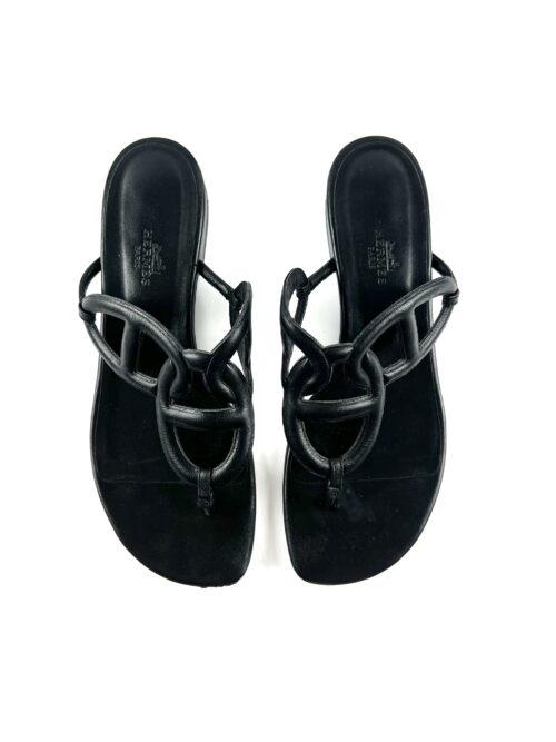 Hermès Egerie Sandal Black EU size 38 - Image 2