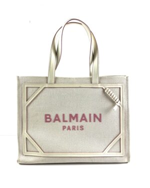 Balmain B-Army Canvas Tote Bag